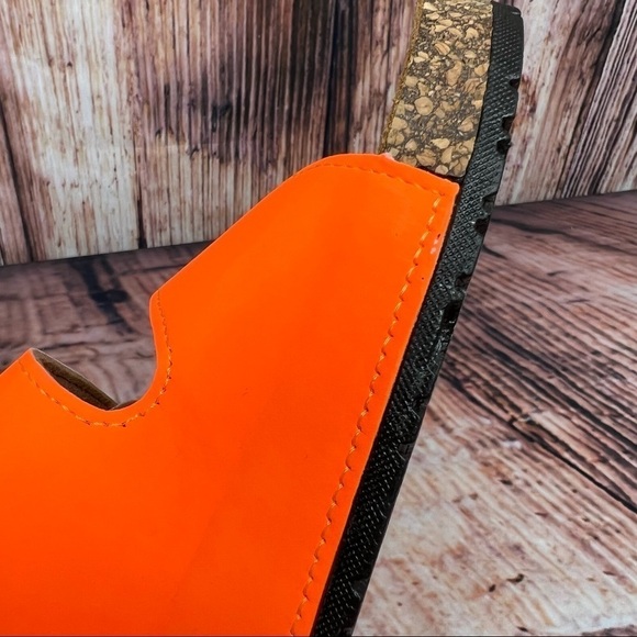 Ositos Bright Neon Orange Buckle Slide Sandals NIB Size 8 - Picture 7 of 13